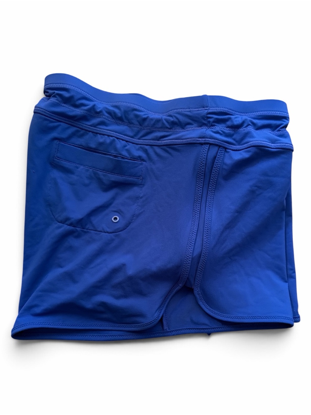NWT Athleta Surge Swim Shorts Electric Blue Dolphin Hem Athletic Bottoms Size M - Picture 6 of 12